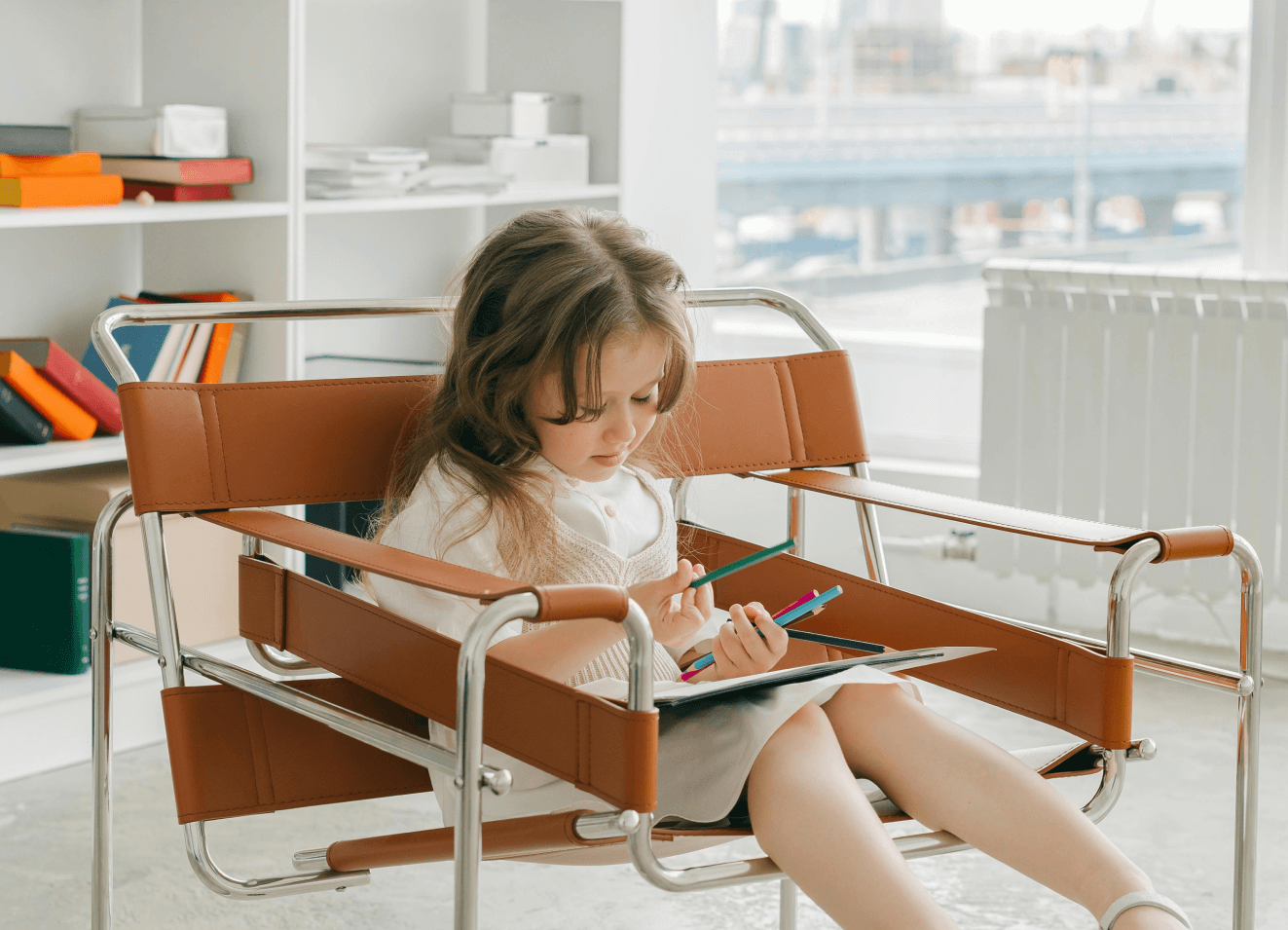 Therapist working with child